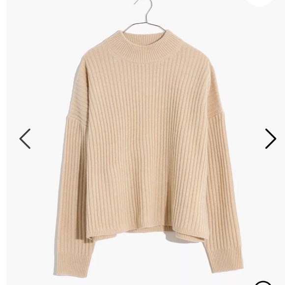 Madewell Sweaters - NWT Madewell Cashmere Ribbed Mockneck Sweater